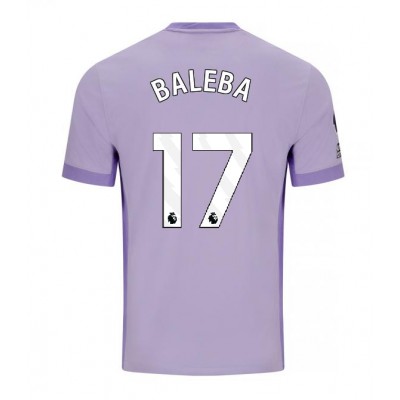 Moški Nogometni dresi Brighton Carlos Baleba #17 Gostujoči 2025-26 Kratek Rokav Moški Nogometni dresi Brighton Carlos Baleba #17 Gostujoči 2025-26 Kratek Rokav